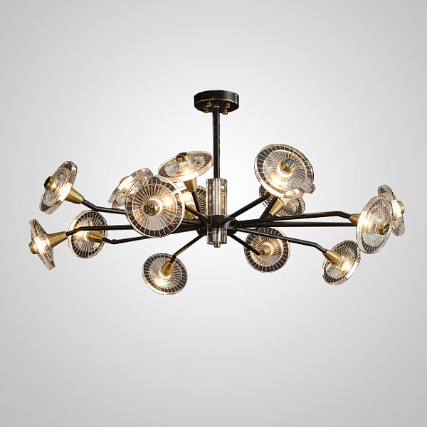 Потолочная люстра JANICA L15 Brass Black by ImperiumLoft
