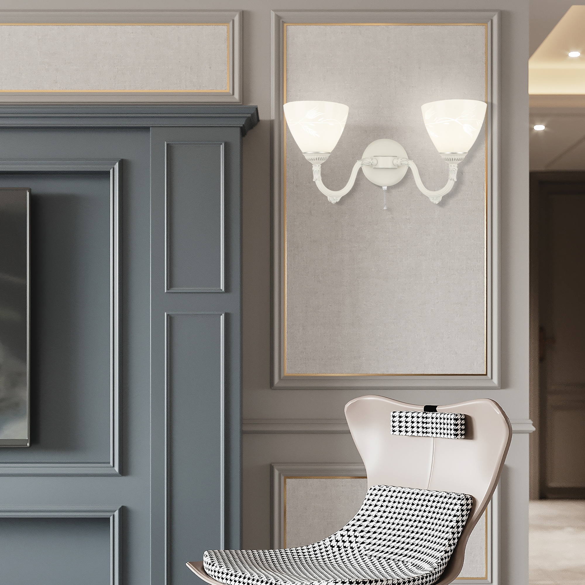 Бра с плафонами 347837/2W WT+SL Arte Milano