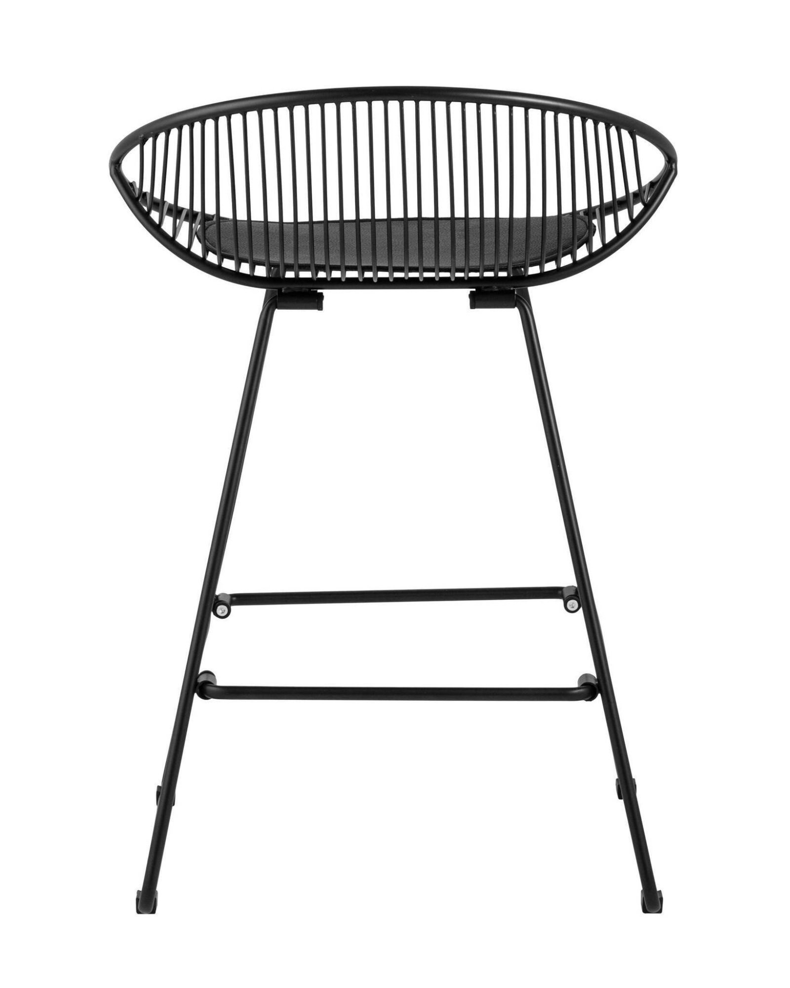 Стул полубарный UFO черный с черной подушкой Stool Group