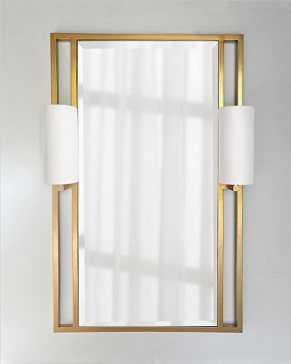 Золотое зеркало с бра Дуглас Louvre Home LHDWM291223RJ
