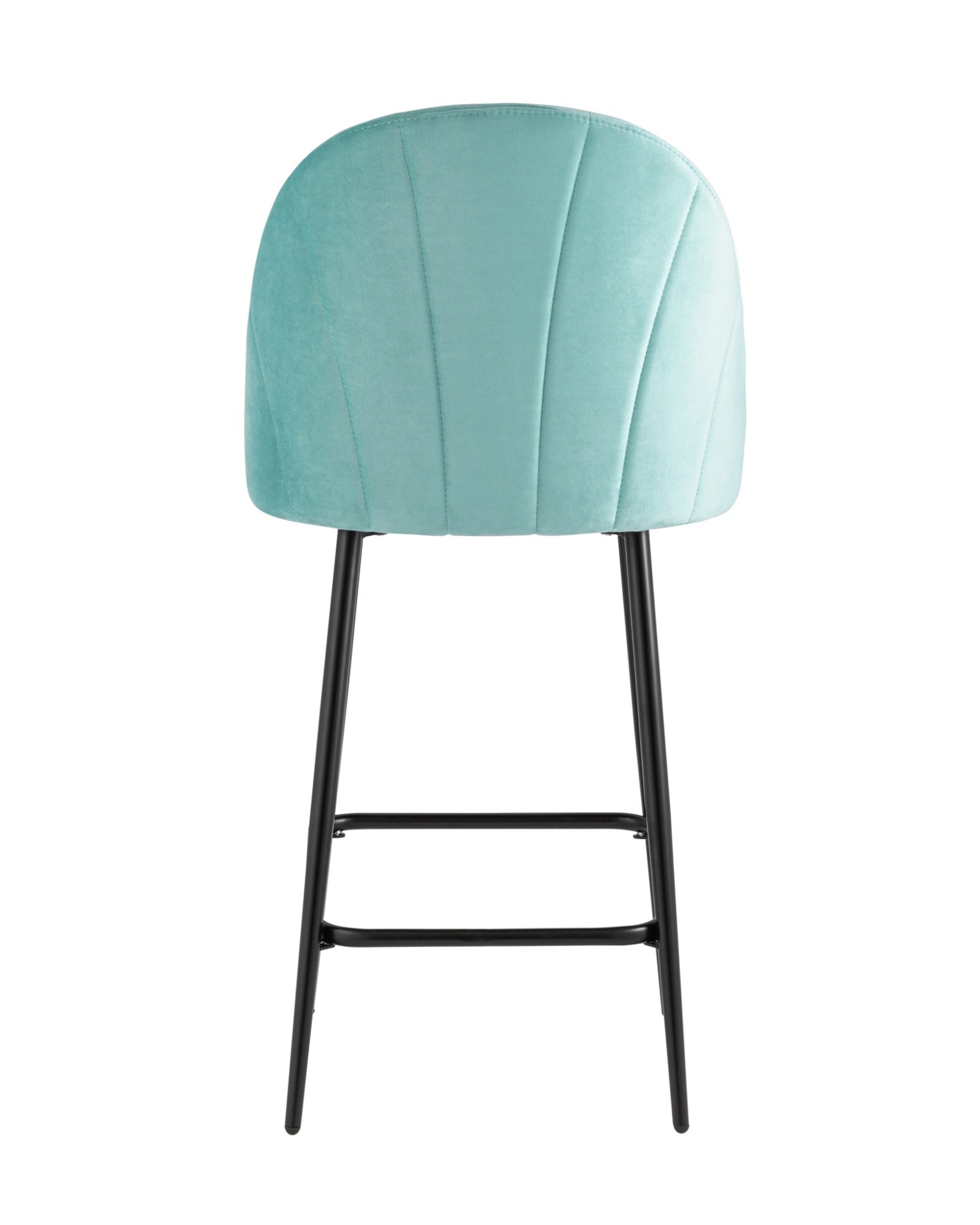 Стул полубарный Логан велюр пыльно-голубой Stool Group