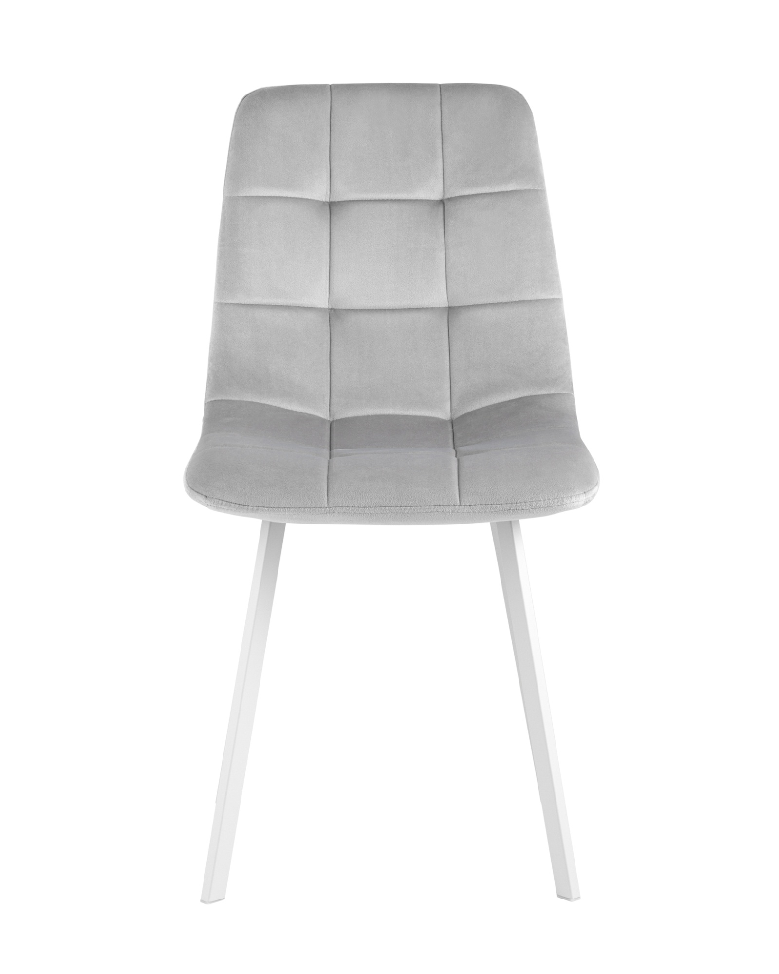Стул Chilly велюр серебристый ножки белые Stool Group
