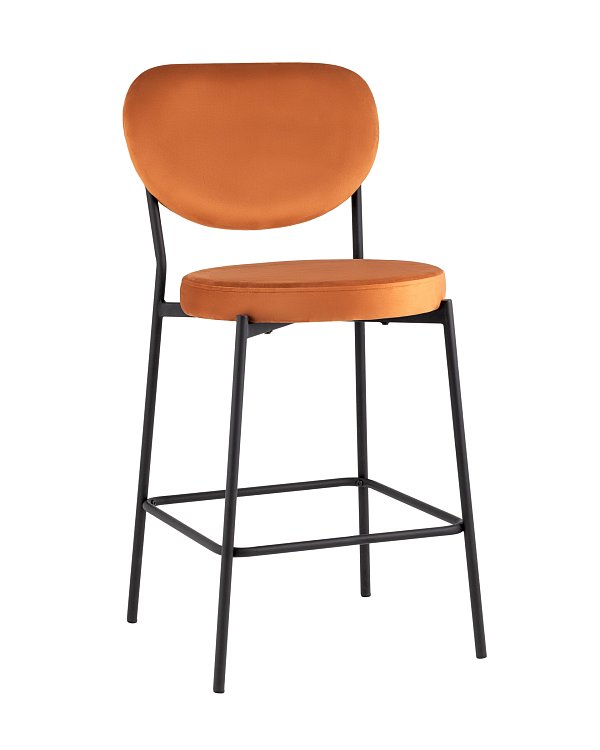 Стул полубарный Барбара NEW велюр терракотовый Stool Group