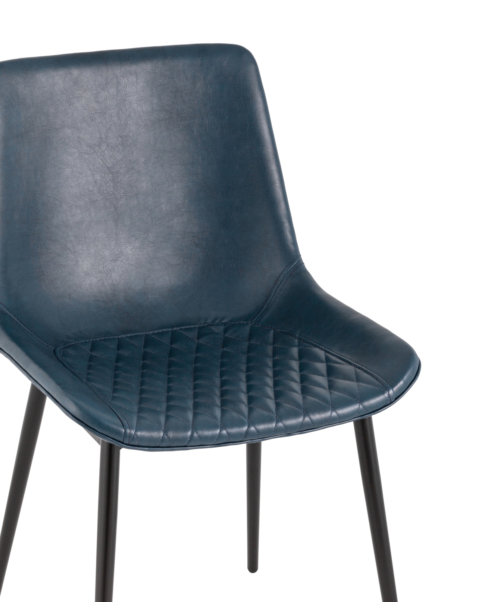 Стул Деймон экокожа тёмно-синий Stool Group