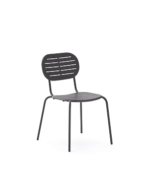 Уличный стул Brai из темно-серой оцинкованной стали La Forma (ex Julia Grup)