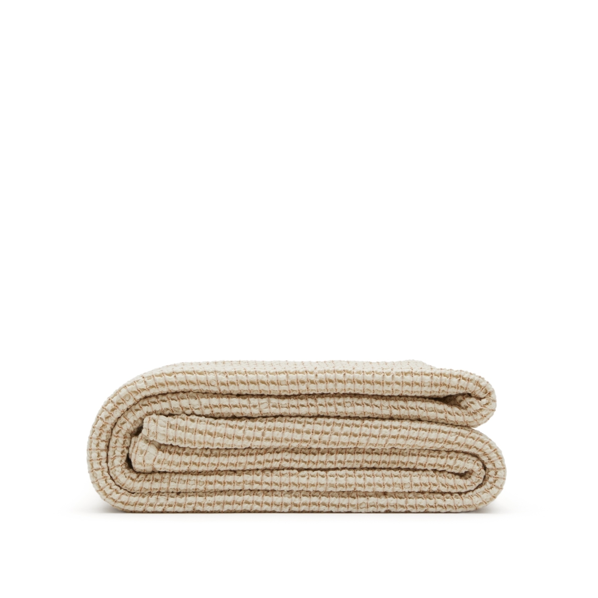 Senara Плед из хлопка бежевого цвета на кровать шириной 90/135 см La Forma (ex Julia Grup)