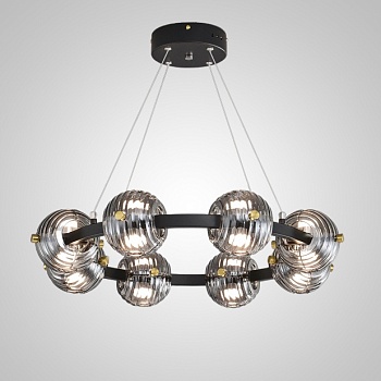 Кольцевая люстра SEMUND D60 Black by ImperiumLoft