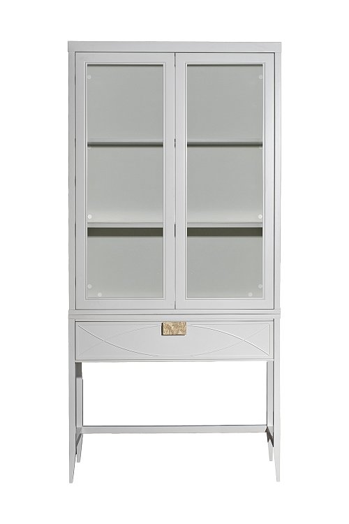 Шкаф-витрина 2 стеклянных фасада с консолью с 1-м ящиком Garda Decor 151SV-000024