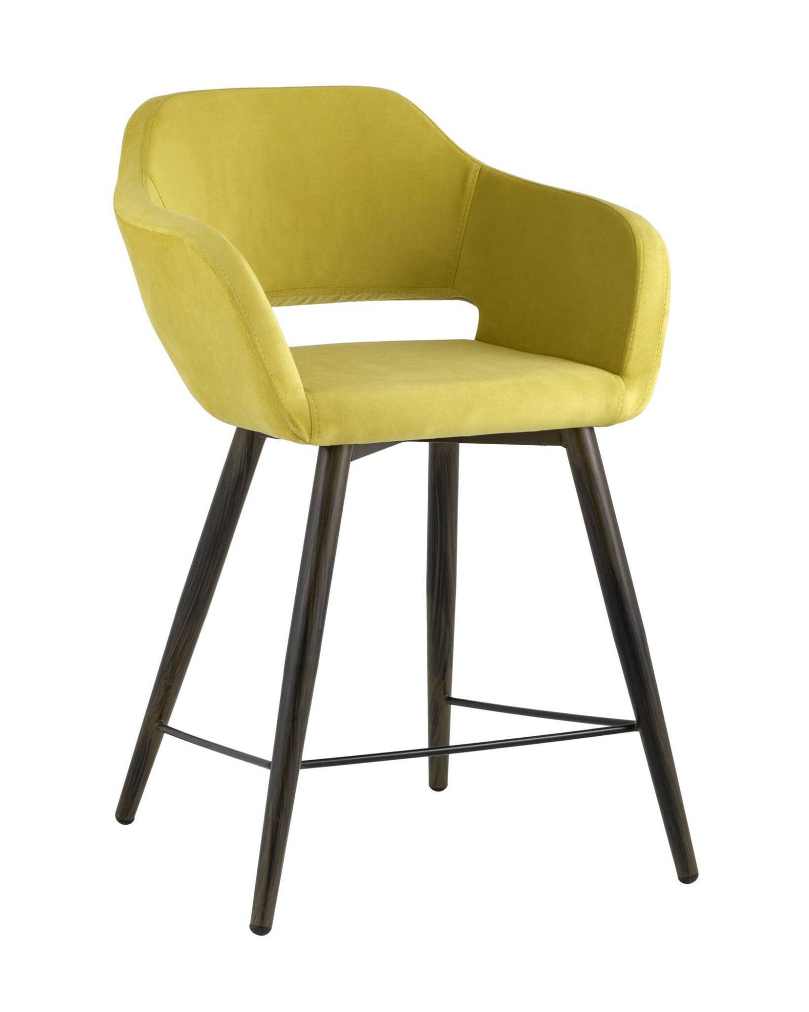 Стул полубарный Саймон велюр золотистый Stool Group