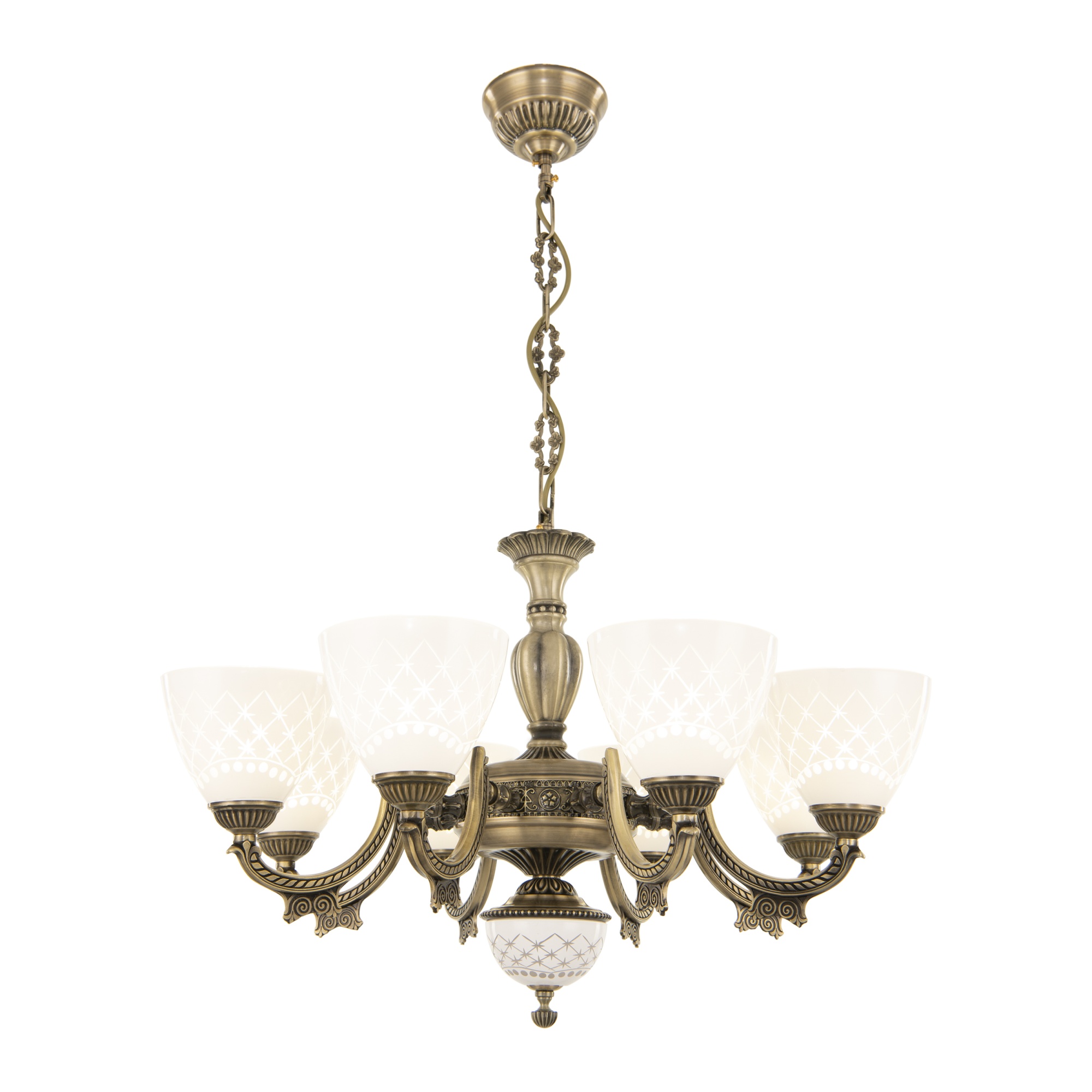 Люстра с плафонами 343837/8 AB Arte Milano