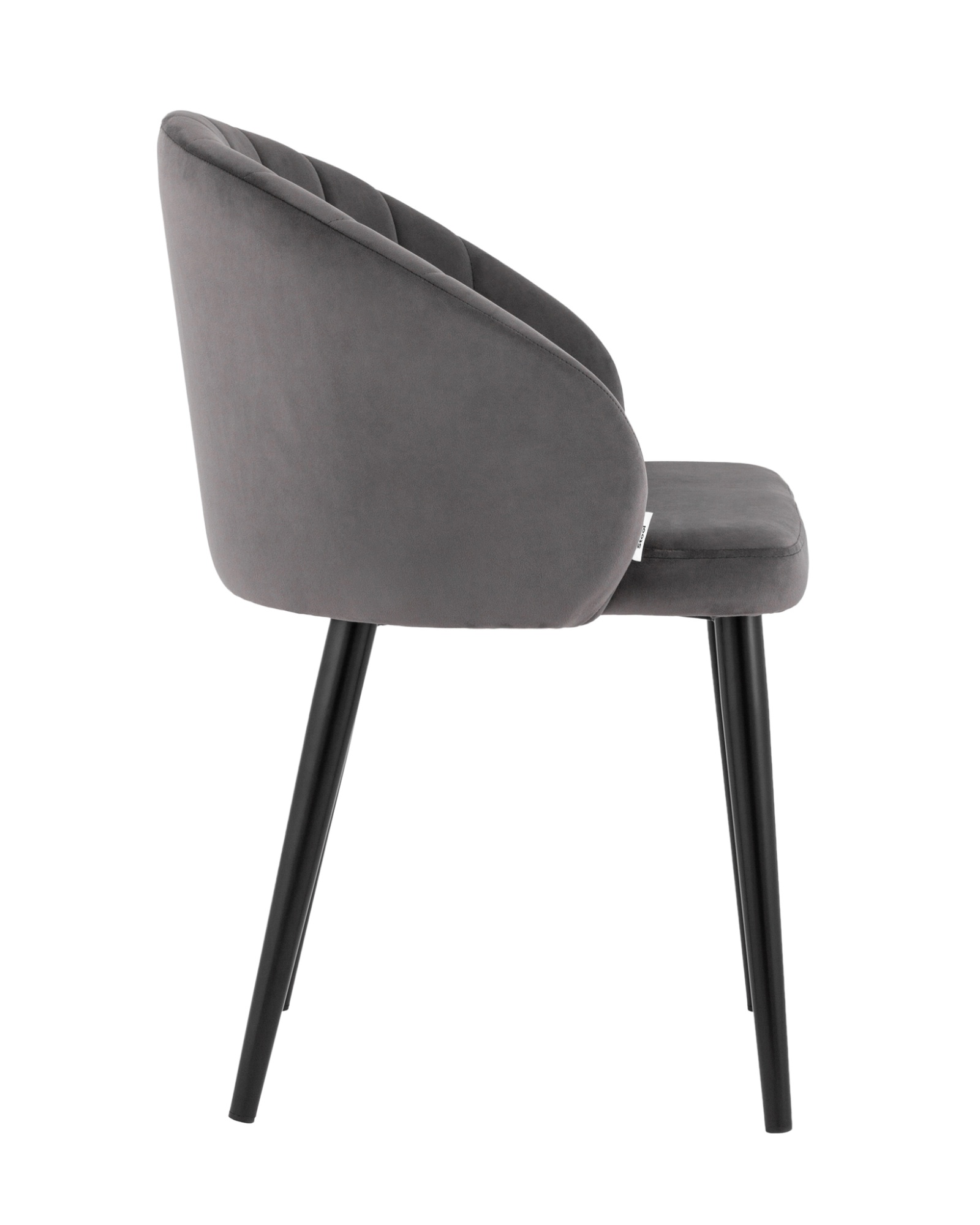 Стул с подлокотниками Брюссель велюр тёмно-серый Stool Group