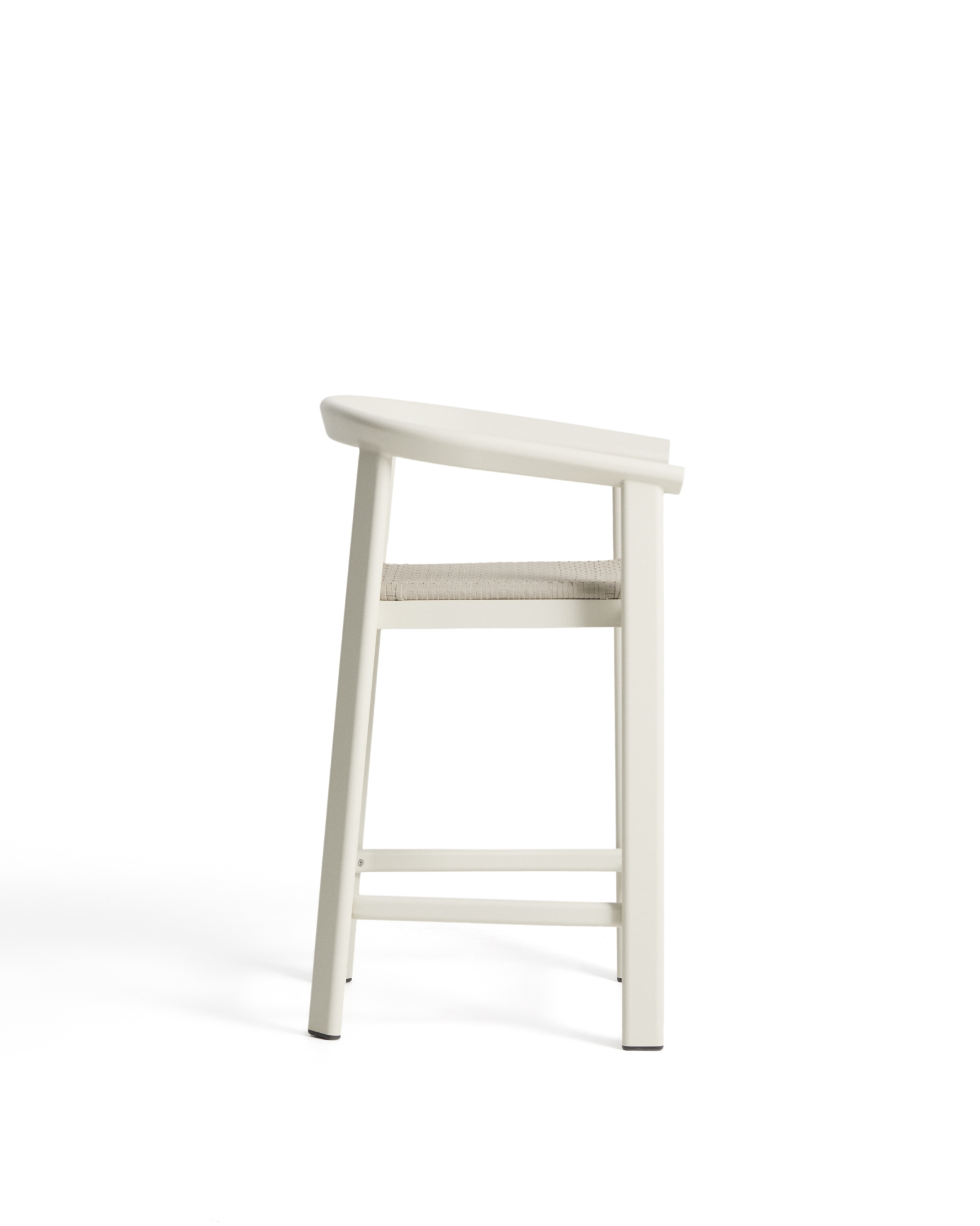 Уличный полубарный стул Erice из алюминия и веревки цвета экрю, 75 см La Forma 482229