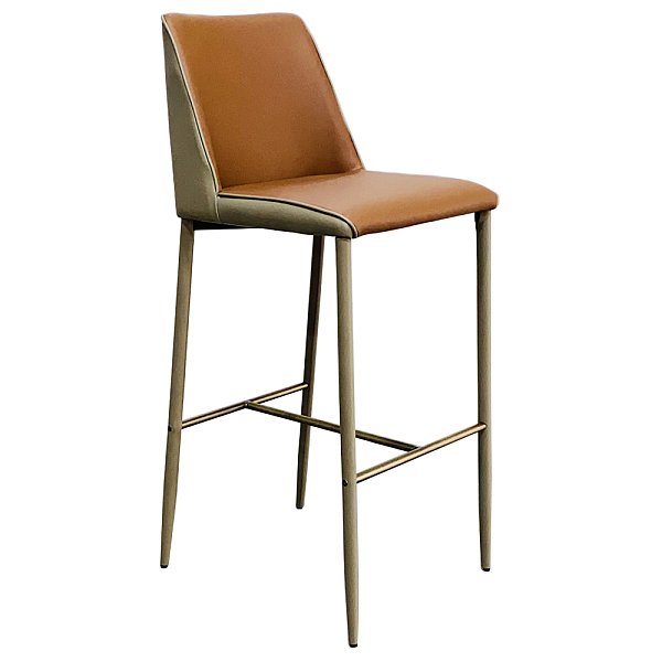 Стул барный экокожа терракотовый/бежевый Garda Decor 163YH-16995