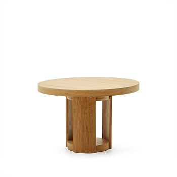 Круглый раздвижной стол Artis из массива дерева и дубового шпона, 120 (170) см x 80 La Forma (ex Julia Grup)