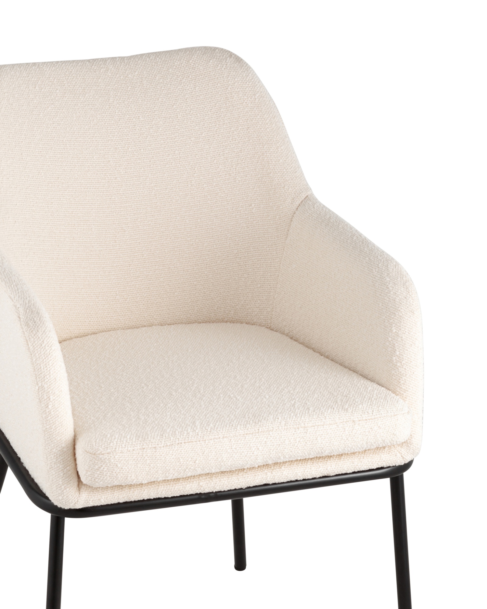 Стул Кози ткань букле молочный Stool Group