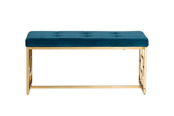 Банкетка велюровая изумрудная Garda Decor 47ED-BEN005GOLD-EM