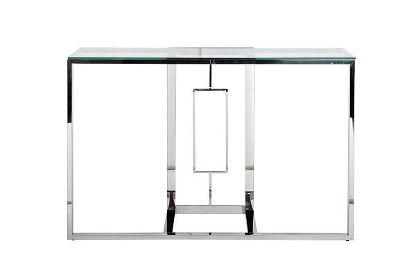 Консоль прозрачное стекло/хром Garda Decor 47ED-CST067