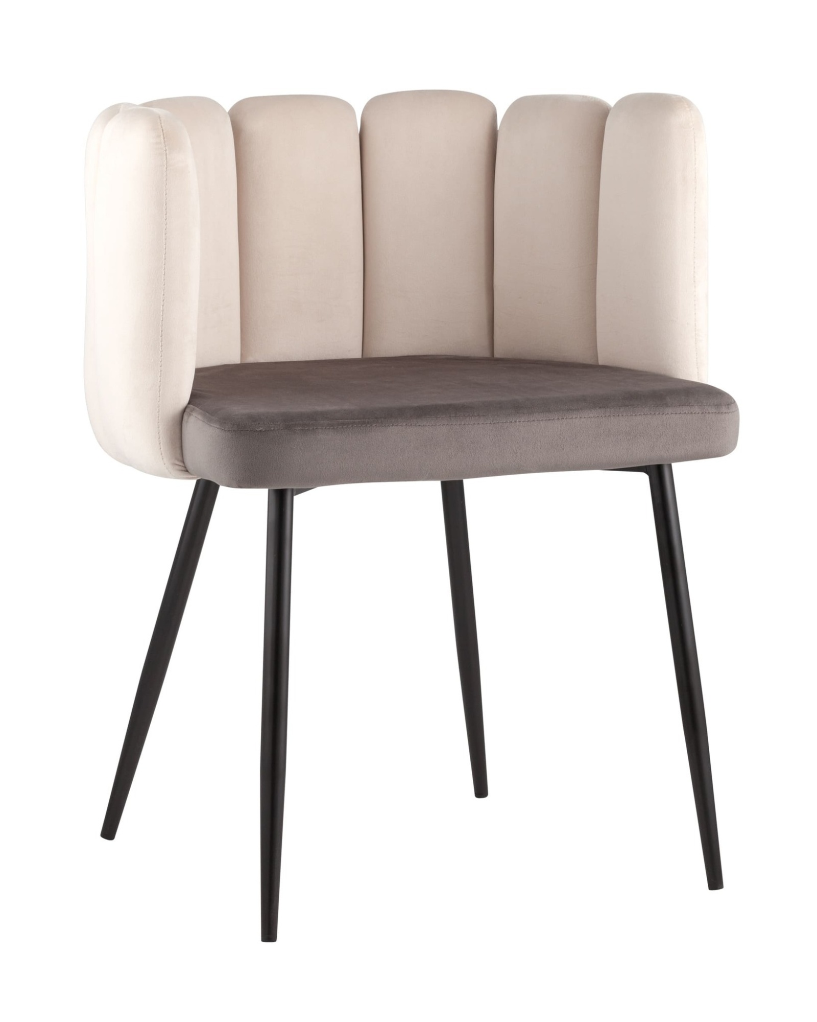 Кресло Карнавал бежевое/темно-серое Stool Group