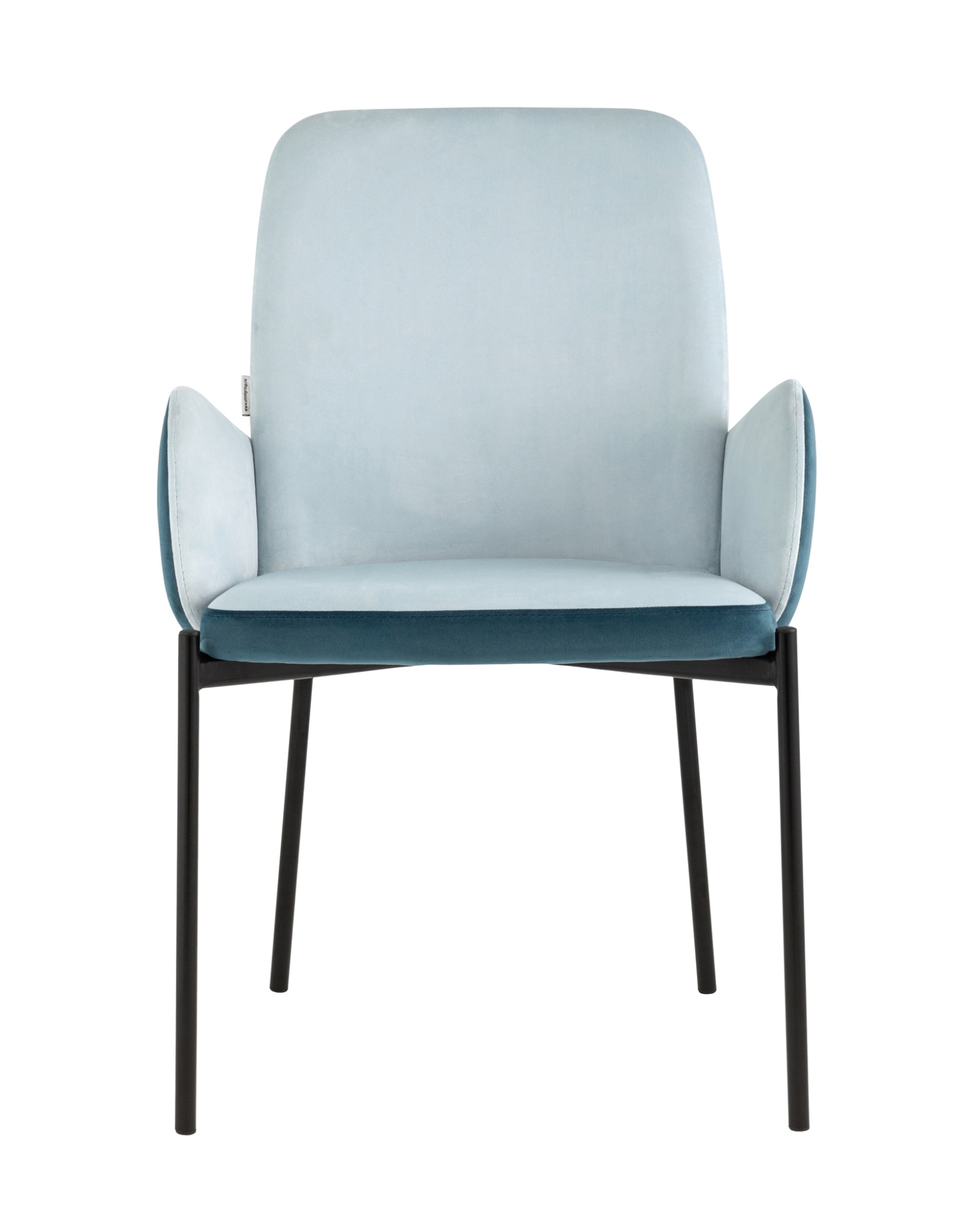 Стул Дивора велюр светло-голубой с синей спинкой Stool Group