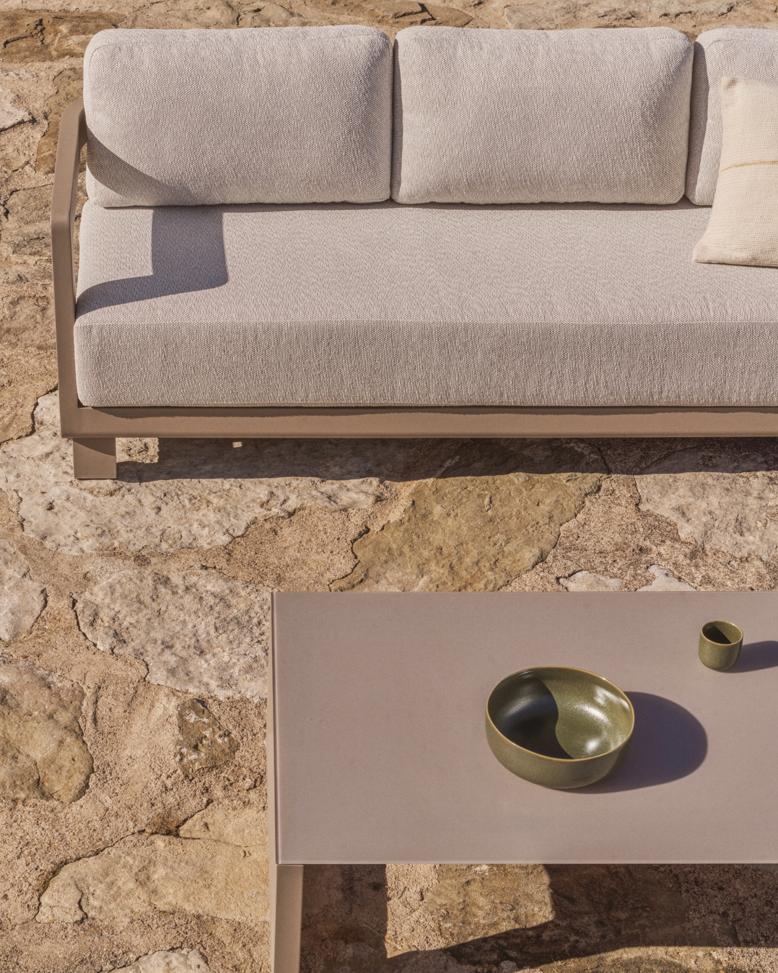 Комплект садовой мебели Nerano из алюминия цвета таупе La Forma 482622