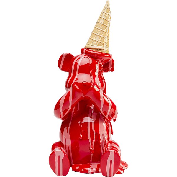 Фигура декоративная Sitting Gelato Bear Red 37cm KARE 58003