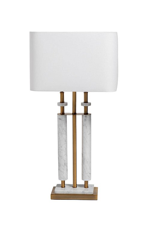 Лампа настольная с белым абажуром Garda Decor 22-89158