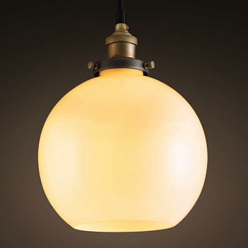 Подвесной светильник Loft Clear Glass Sphere Cloche молочный by ImperiumLoft