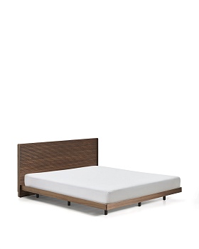 Кровать Norlen из орехового шпона с темной отделкой LED 180 x 200 см La Forma (ex Julia Grup)