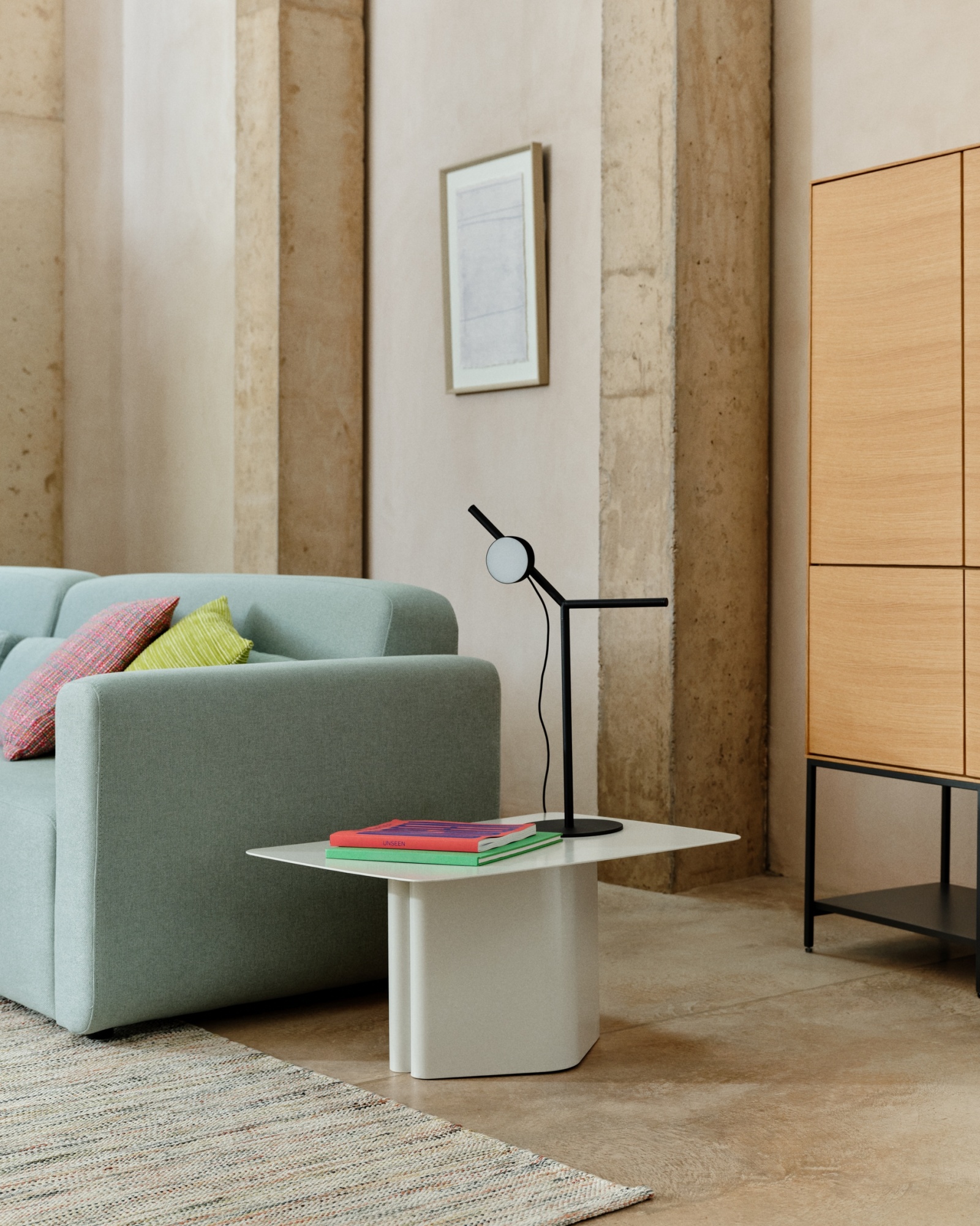 Столик Arvin из железа серого цвета 70 x 52 см La Forma (ex Julia Grup)