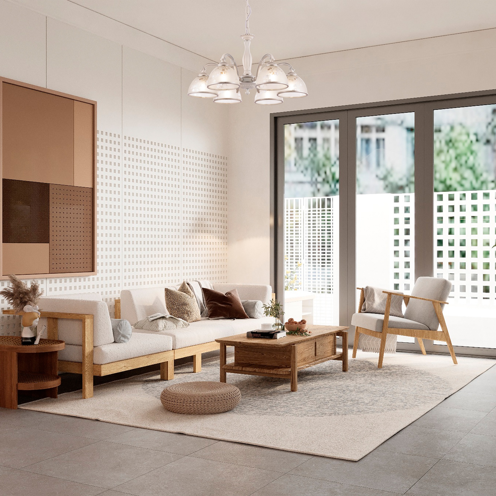 Люстра с плафонами 349737/6 WT+SL Arte Milano