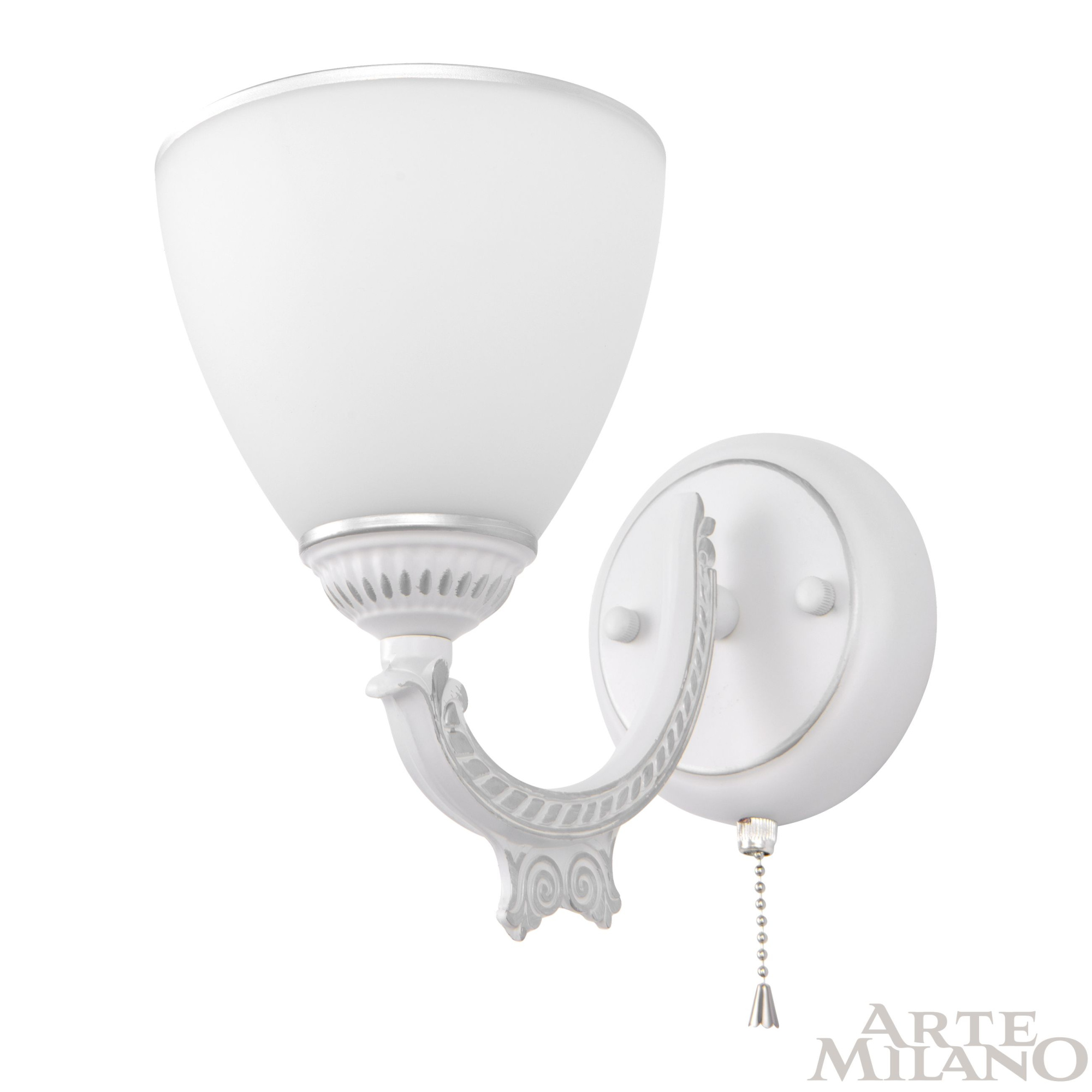 Бра с плафонами 342837/1W WT+SL Arte Milano