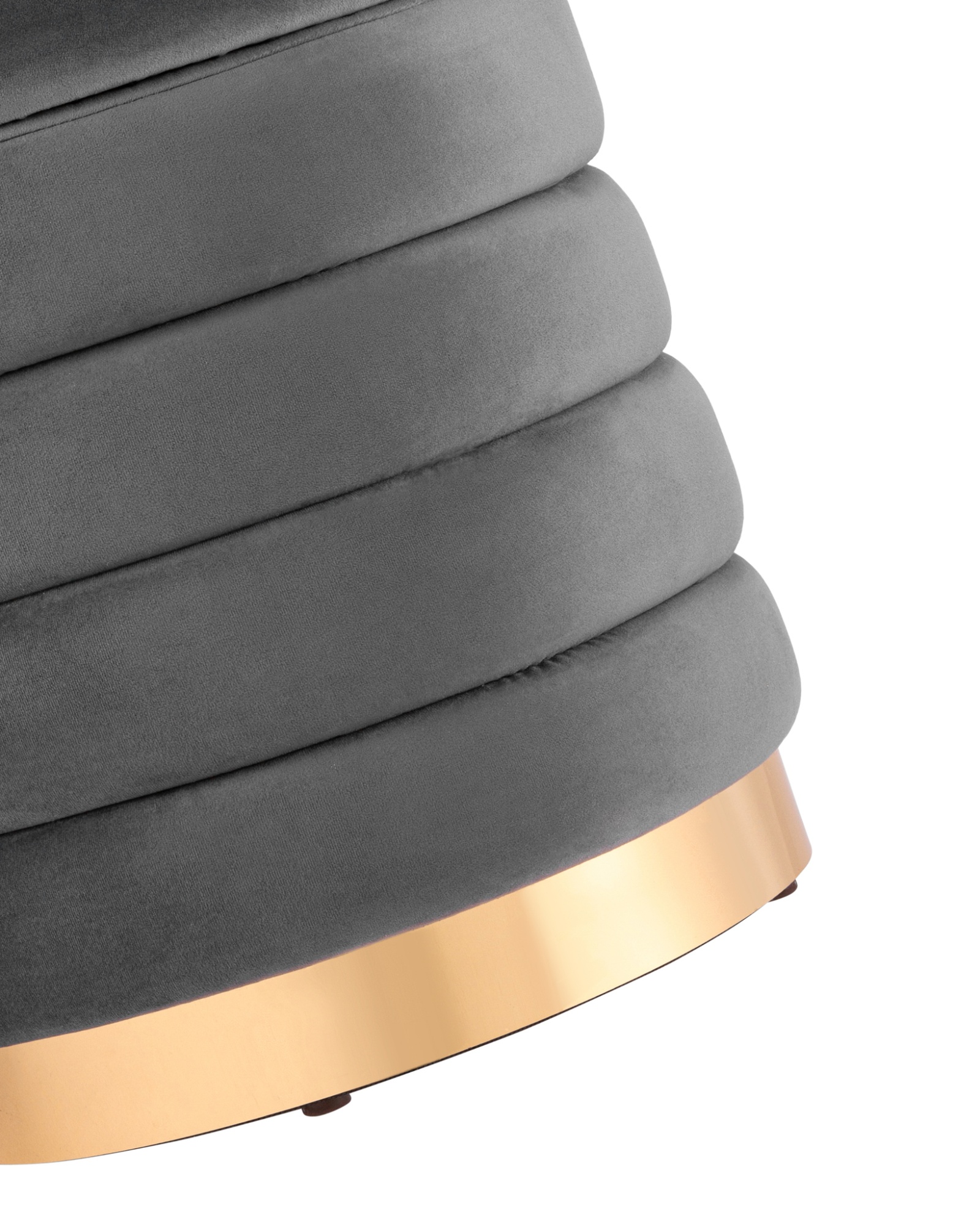 Пуф Франсис с ящиком велюр серый Stool Group