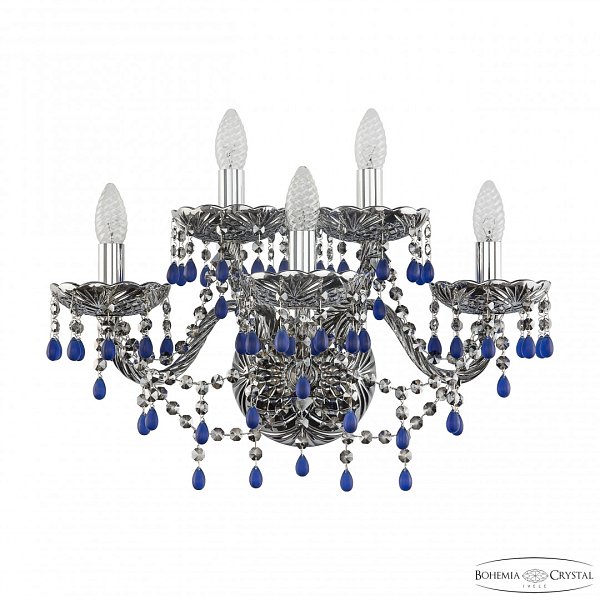Бра хрустальные 1410B/3+2/195/XL Ni V3001 M781 Bohemia Ivele Crystal
