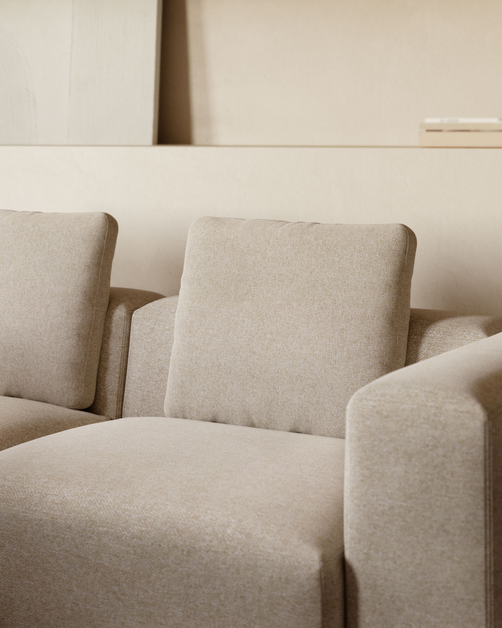 Подушка диванная Blok 60 x 50 см бежевая La Forma (ex Julia Grup)