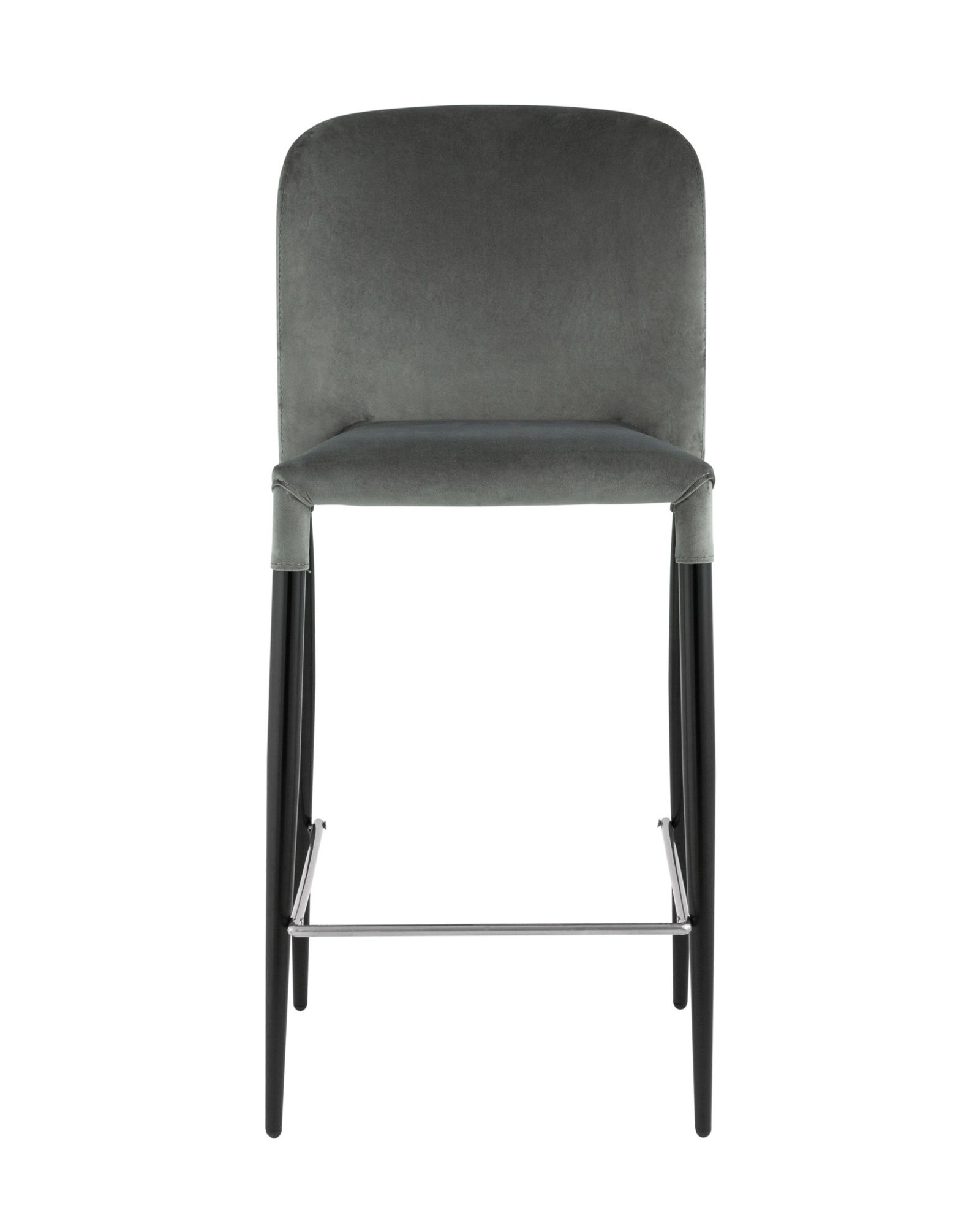 Стул полубарный Лори велюр серый Stool Group