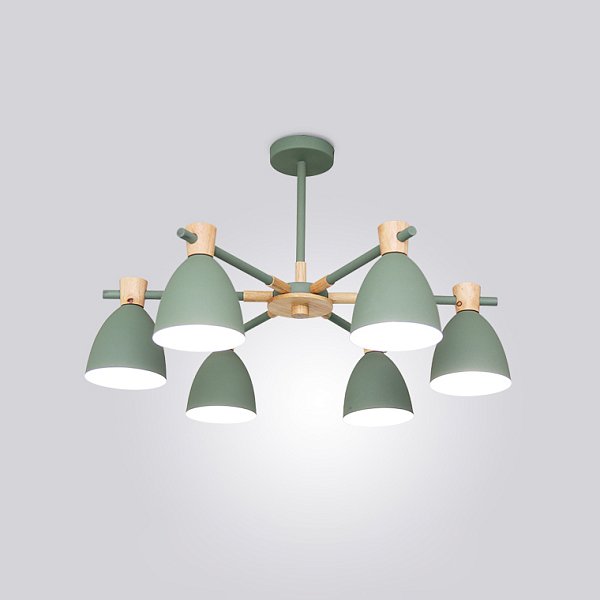 Потолочная люстра FOLKE 6 Green by ImperiumLoft