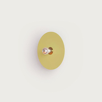 Настенный светильник Flat A1135 черный металл с тканевым диском 1135/30 см Aromas del Campo