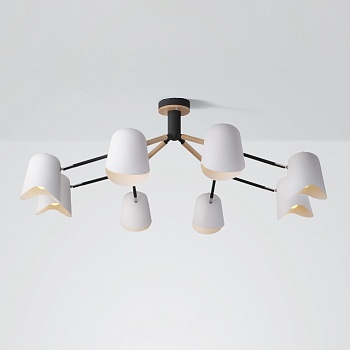 Люстра на штанге NOTCH D110 White by ImperiumLoft