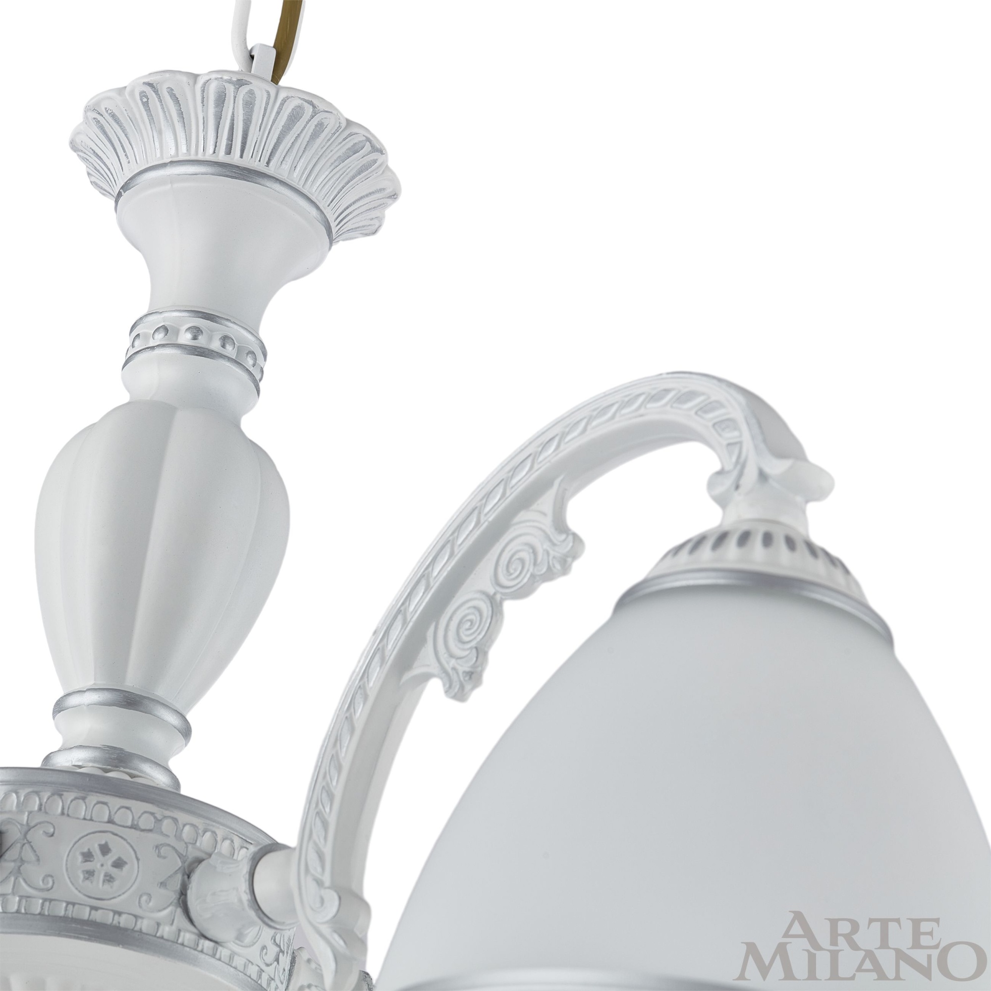 Люстра с плафонами 340837/8 WT+SL Arte Milano