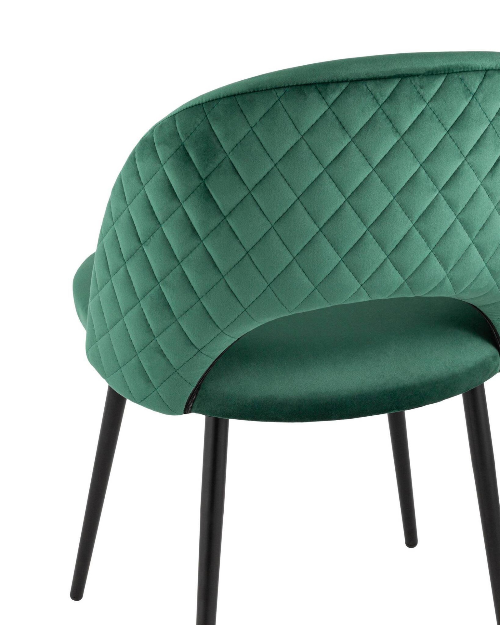 Стул Меган велюр с ромбами зеленый Stool Group