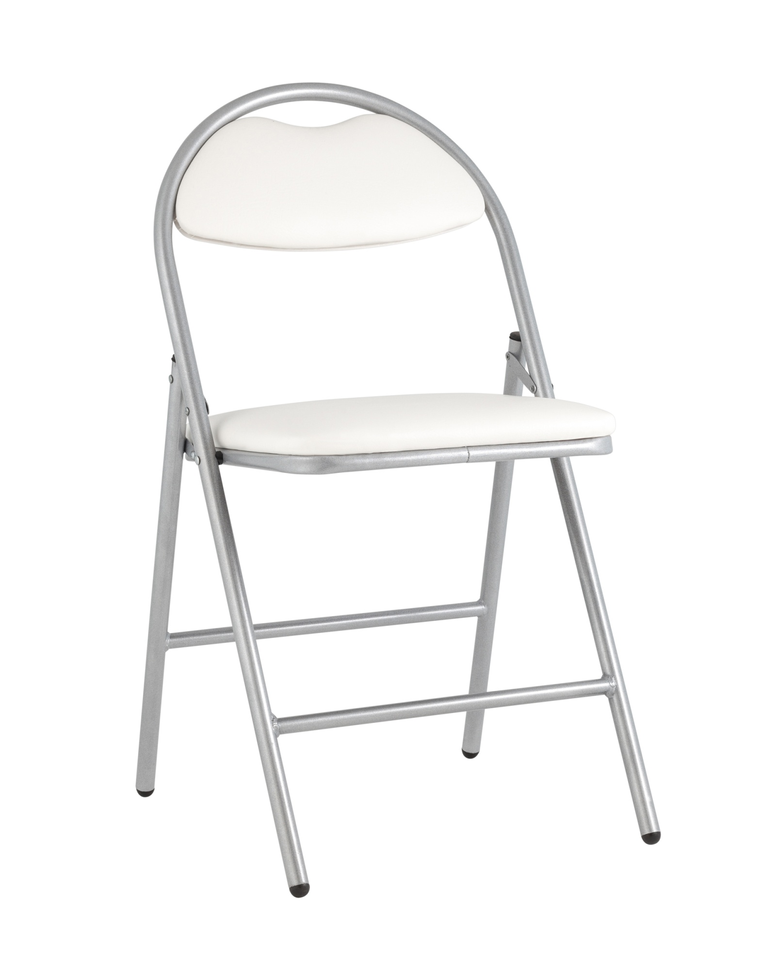 Стул складной Hagen экокожа белый каркас металлик Stool Group