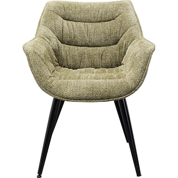 Стул с подлокотниками Thelma Melange Green KARE 87726