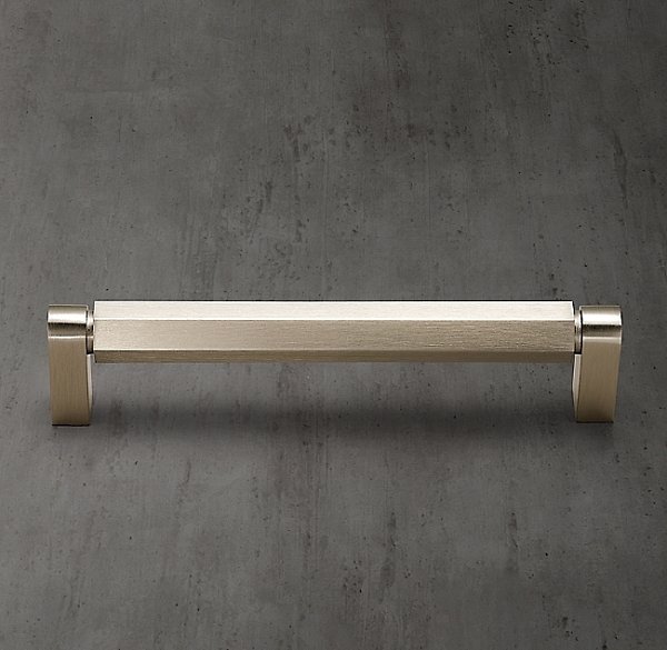 Ручка-скоба Restoration Hardware Lambeth Hex. L.20.3 Satin Nickel