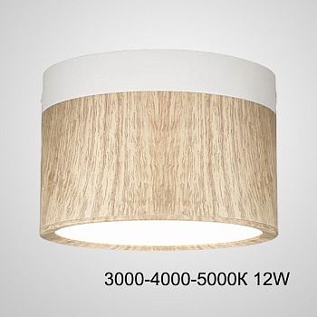 Точечный светильник FOG WOOD D11 White Трехцветный свет 12W by ImperiumLoft