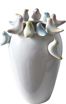 Ваза с птичками Glasar 74-046