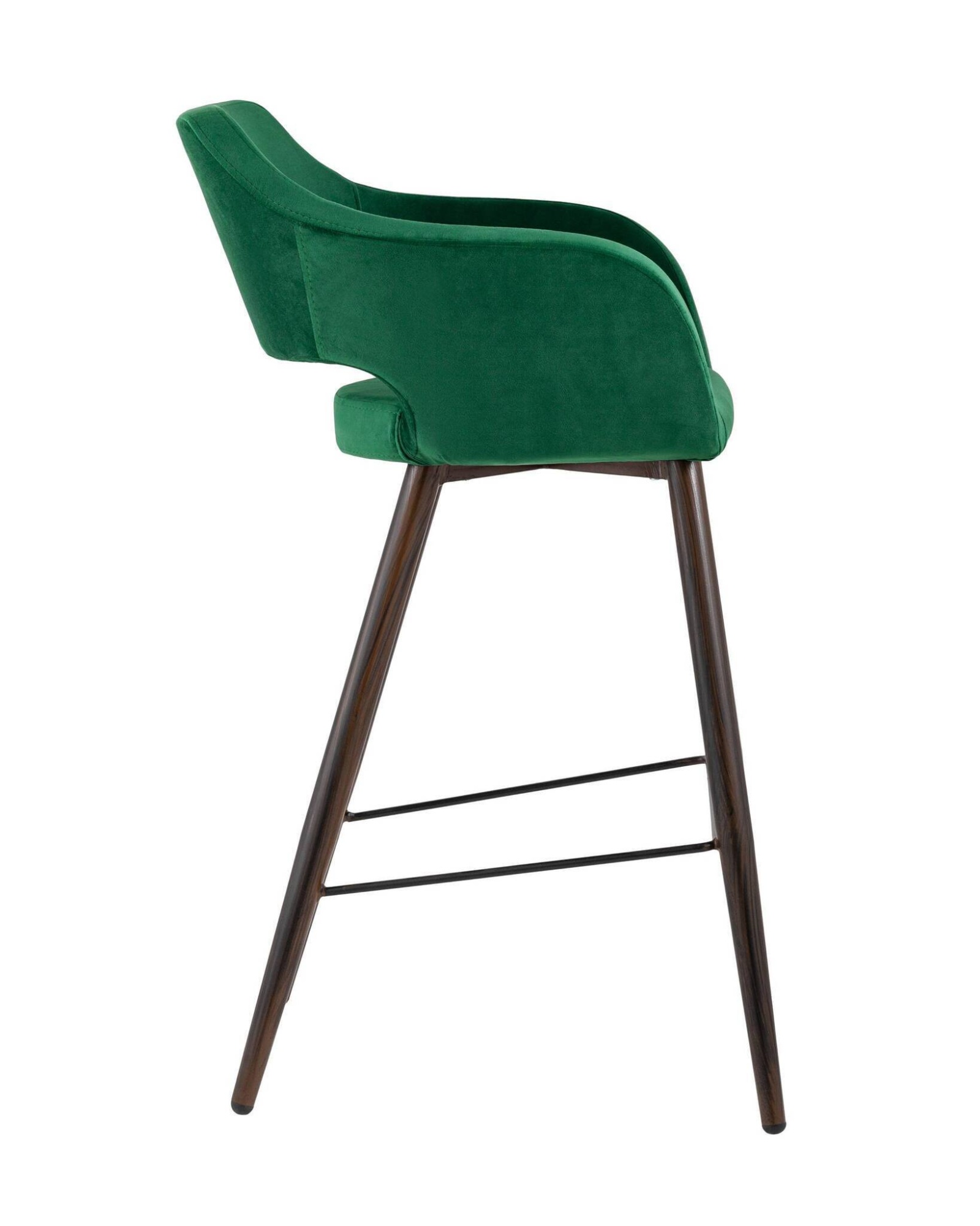 Стул барный Саймон велюр темно-зеленый Stool Group
