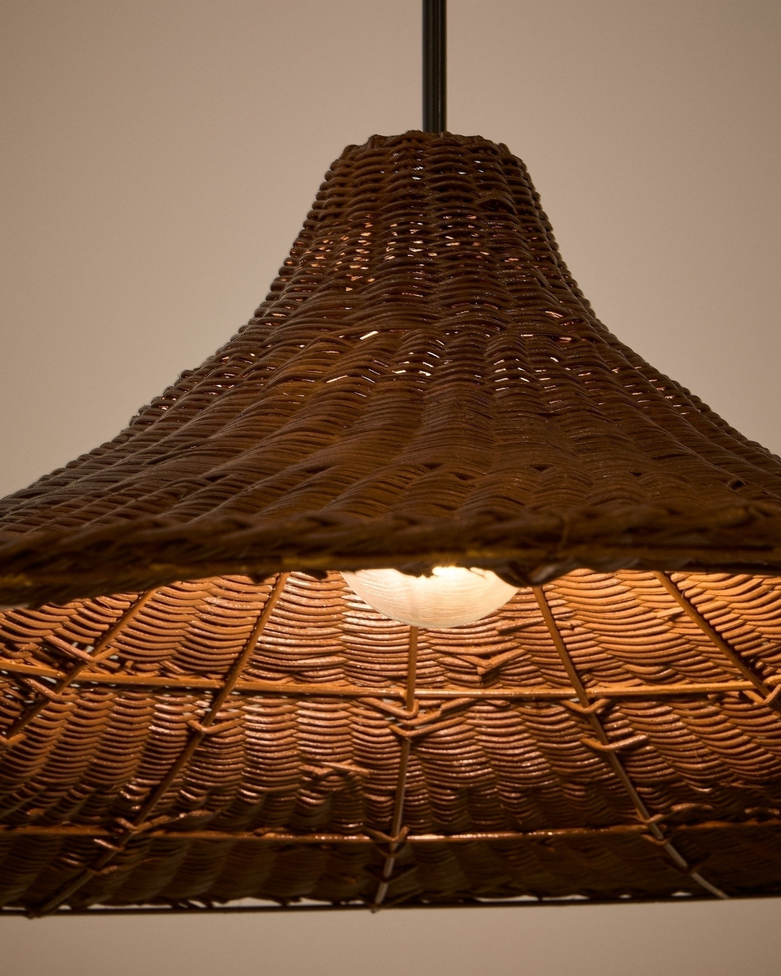 Bladia Абажур из ротанга с коричневой отделкой Ø70 см La Forma (ex Julia Grup)