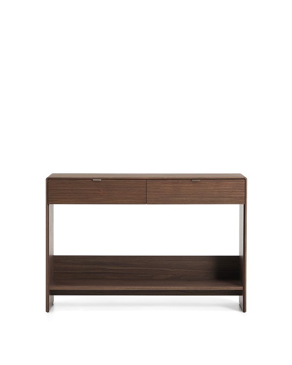 Буфет Norlen с 2 ящиками и полкой из орехового шпона 120 x 81 см La Forma 463575