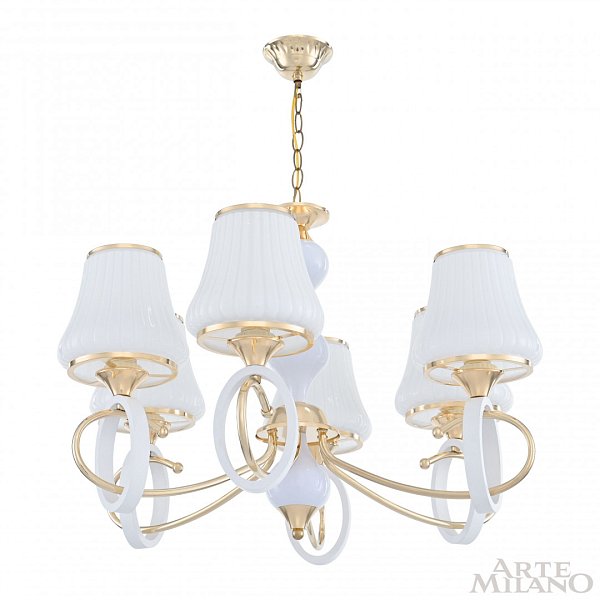 Люстра подвесная с плафонами 302387/6 Wh/Gd Arte Milano