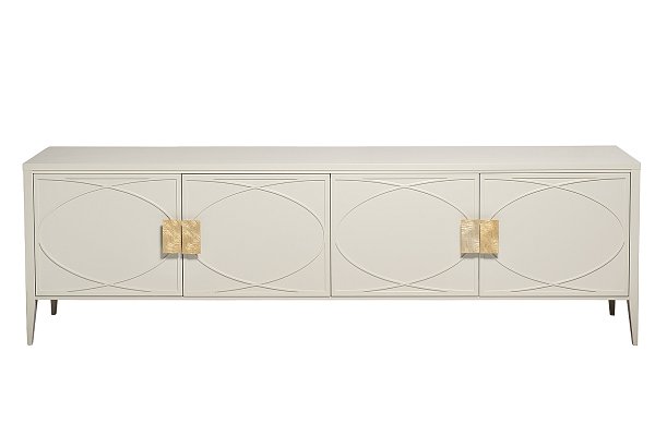 Тумба под телевизор бежевая с дверцами Garda Decor 151SV-00004